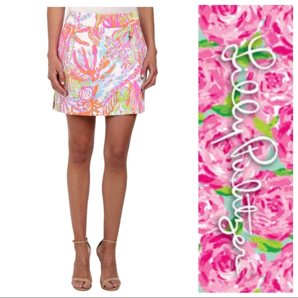 Lilly Pulitzer Pink and Orange Skort